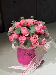 Цилиндр пион роз Silva Pink размер M